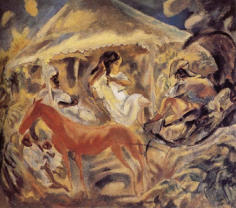 Jules Pascin Red horse Norge oil painting art